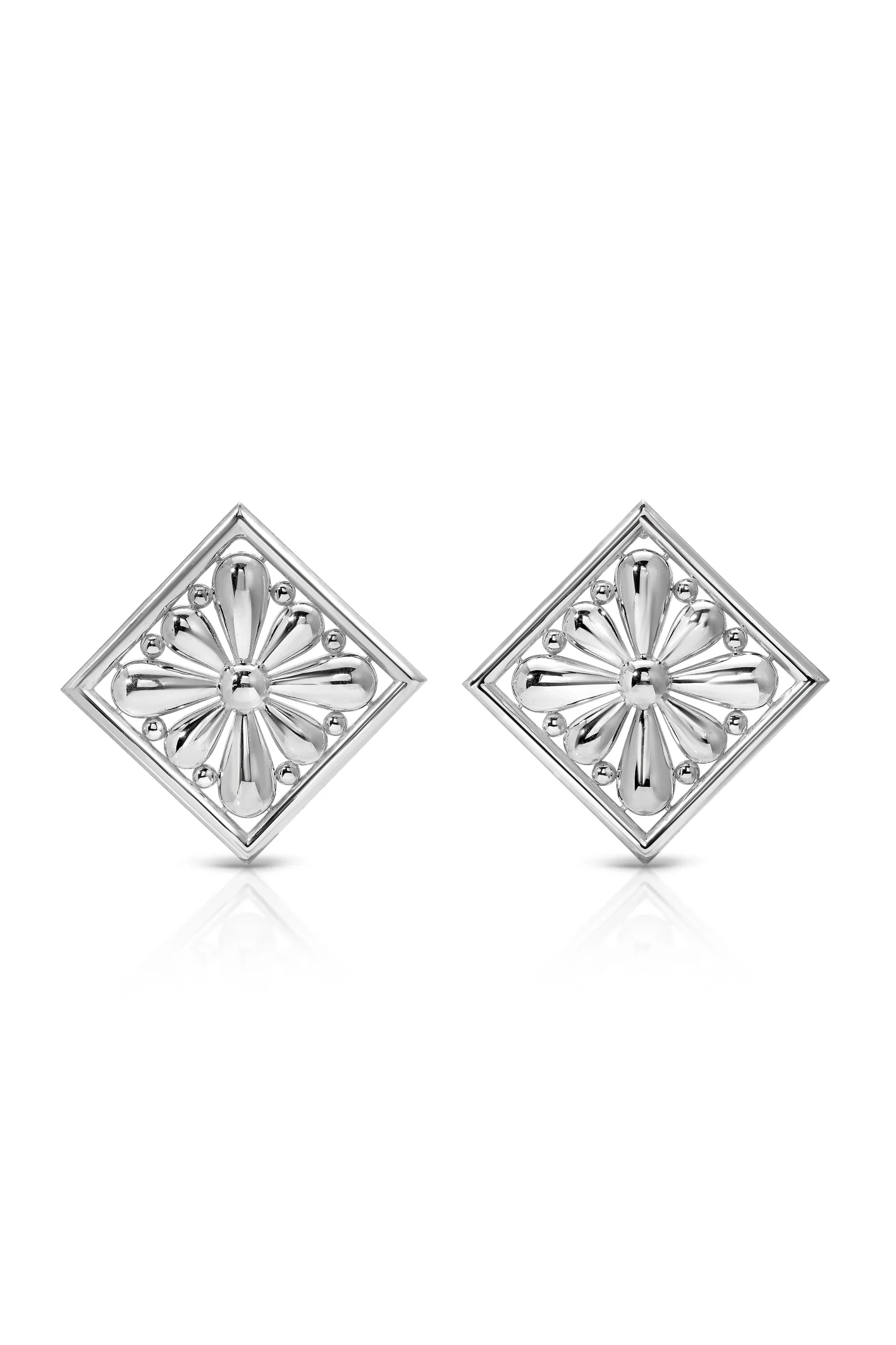 Sterling Silver Flores Talavera Maxi Earrings